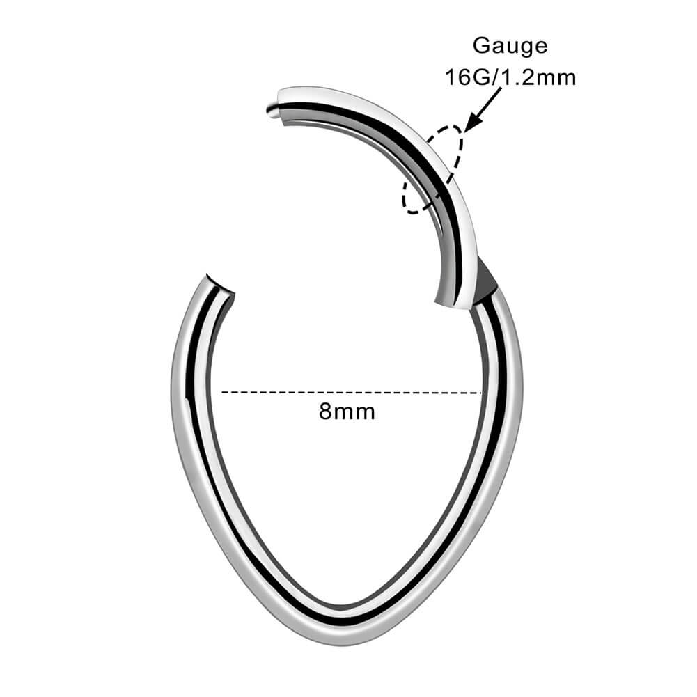 8mm titanium septum clicker