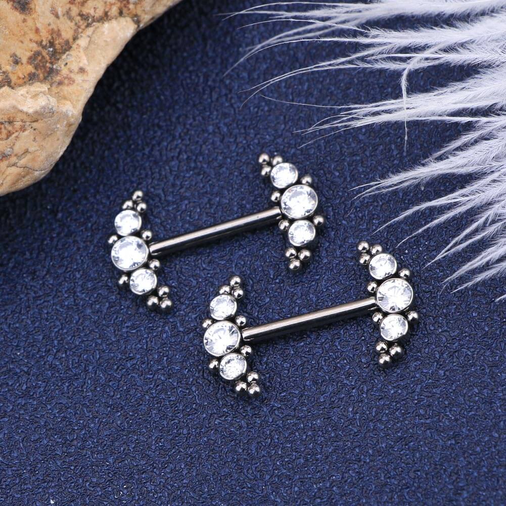 internally threaded nipple piercing jewelry titanium