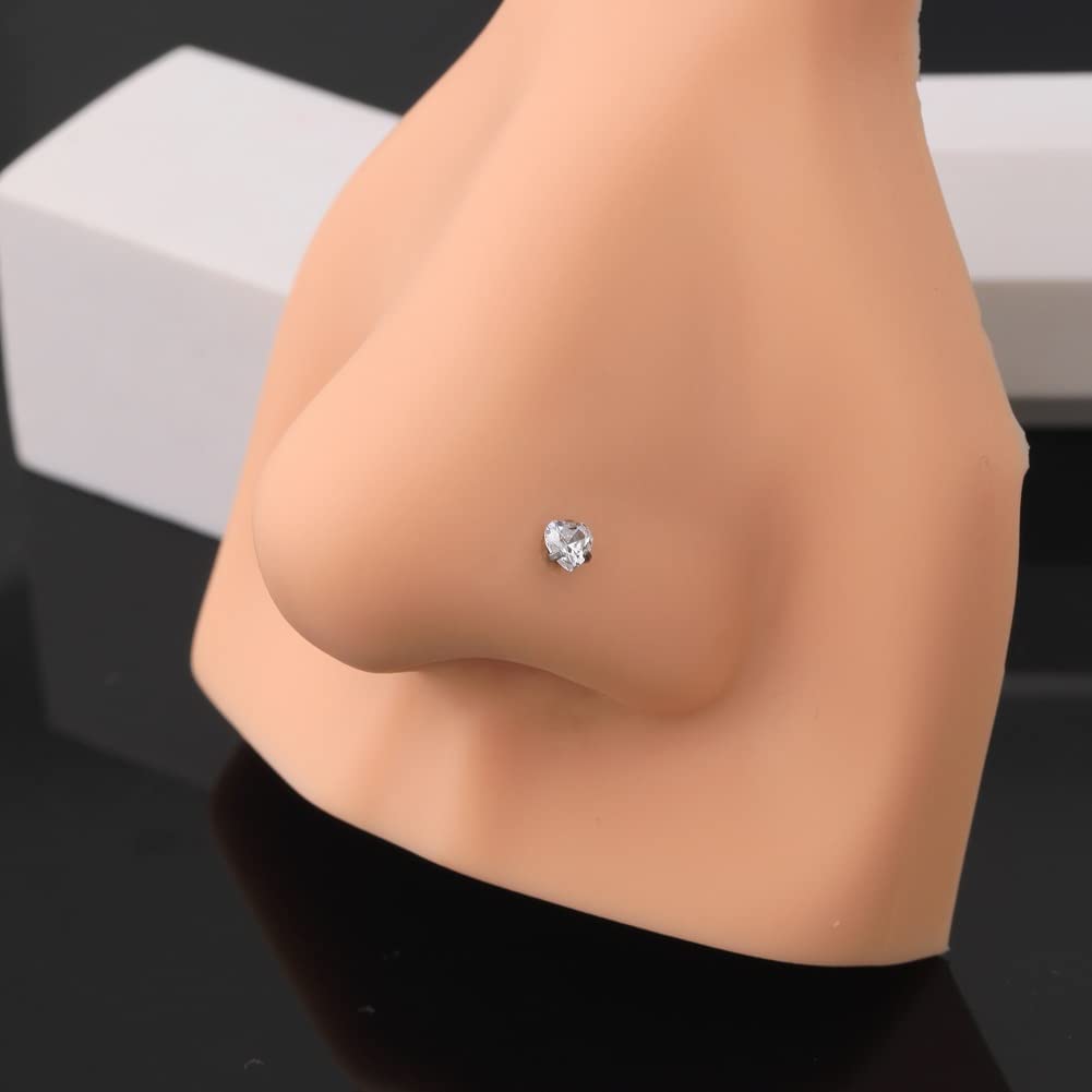 heart nose stud